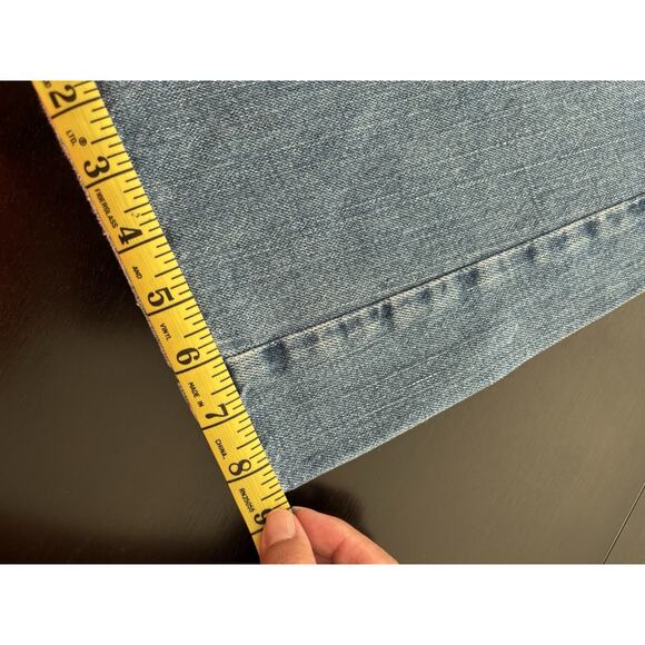 VTG 90s Y2K Grunge American Eagle Outfitters Womens Med Wash Wide Leg Jeans Sz 0 - Picture 7 of 12